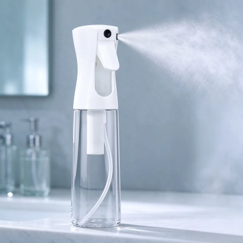 High Pressure Continuous Spray Bottle, Refillable Fine Mist Sprayer for Hair Care Makeup Water, Portable Press Spray Bottl