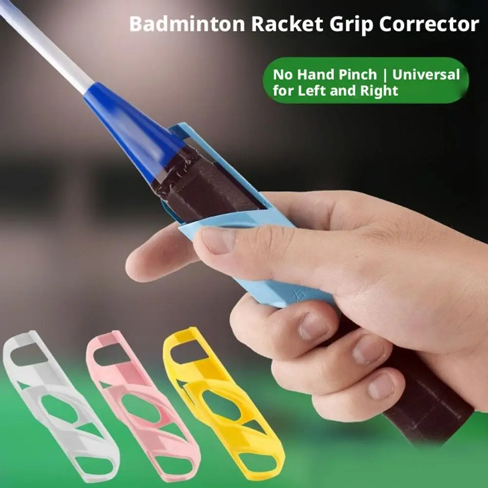 Badminton Grip Aid Trainer Tennis Racket Handle Posture Correction Tool for Beginners Universal Grip Assist Sleeve