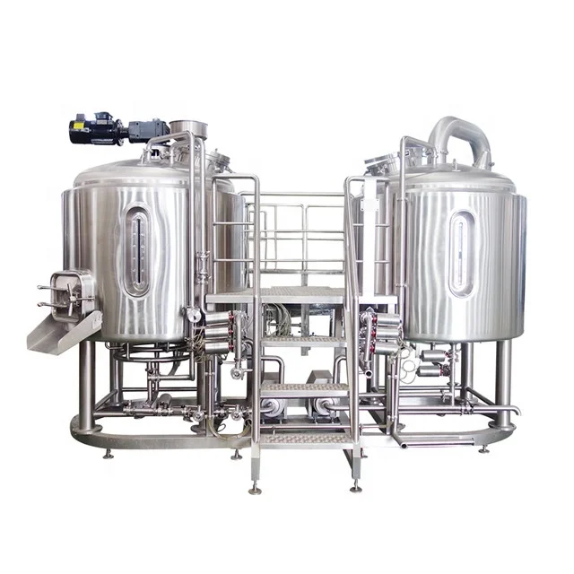 500L Beer Brewery 500 Liter Microbrewery Brewing Equipment With 2 Vessels Brewhouse