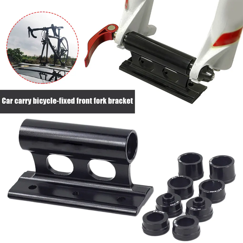 1 Set Bike Fork Mounts High-strength Bike Block Fork Easy to Install Bicycle Supply for Repair Shop Household Black