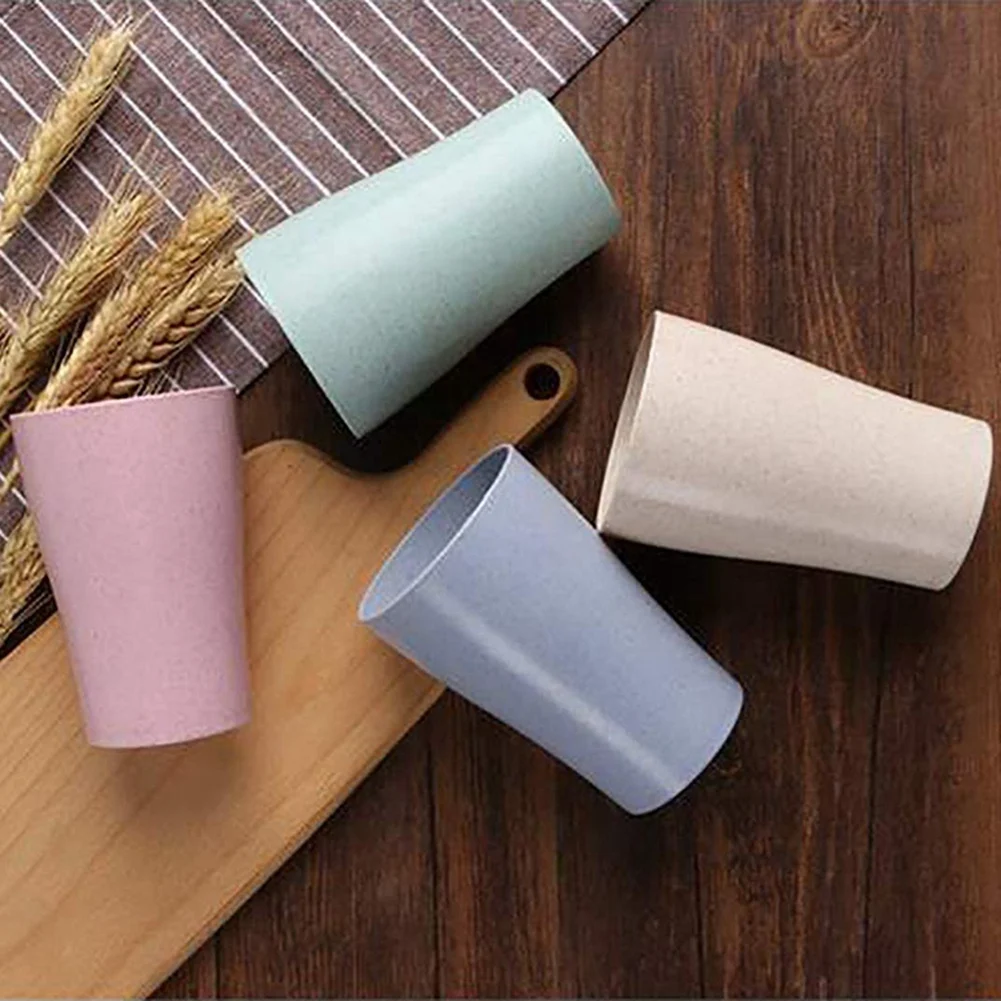 

AB46-32 упаковки чашек для питья из пшеничной соломы, для детей и взрослых, многоразовые стаканы на 10 унций, штабелируемые чашки для кухни, вечеринки и пикника