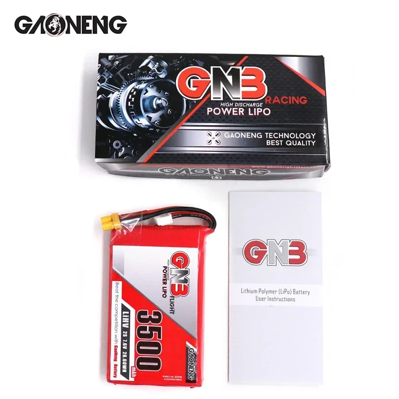 Gaoneng เดิม GNB HV 2S 7.6V 3500mAh MAX 10C แบตเตอรี่ Lipo สําหรับ Frysky Taranis QT7 เครื่องส่งสัญญาณ TX รีโมทคอนโทรล RC อะไหล่