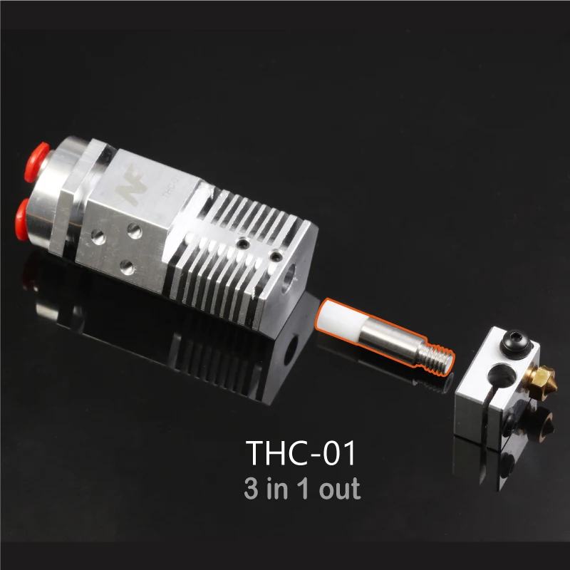 Запчасти для 3D принтера, ПТФЭ трубка 2 в 1, 2 цвета, Hotend TC-02 Hotend Throat/3 в 1 Out, многоцветная, 3 цвета, Hotend THC-01 Pipe