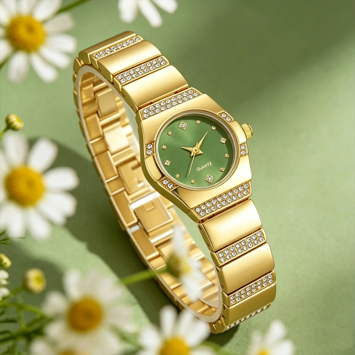 Luxury Rhinestone Women Watches Fashion Small Dial Steel Strap Quartz Wristwatches for Girls Clock Reloj Mujer Relogio Feminino