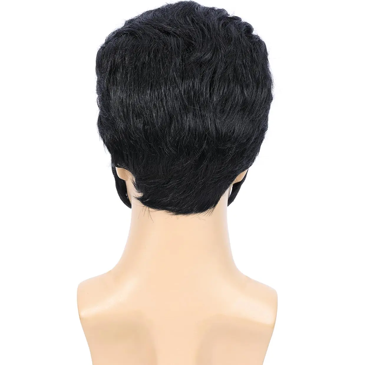 Elvis Black Wig + Glasses + Necklace +Wig Cap for Men's 1950s Disco PartyHeat Resistant Synthetic Short Men Wig image 3