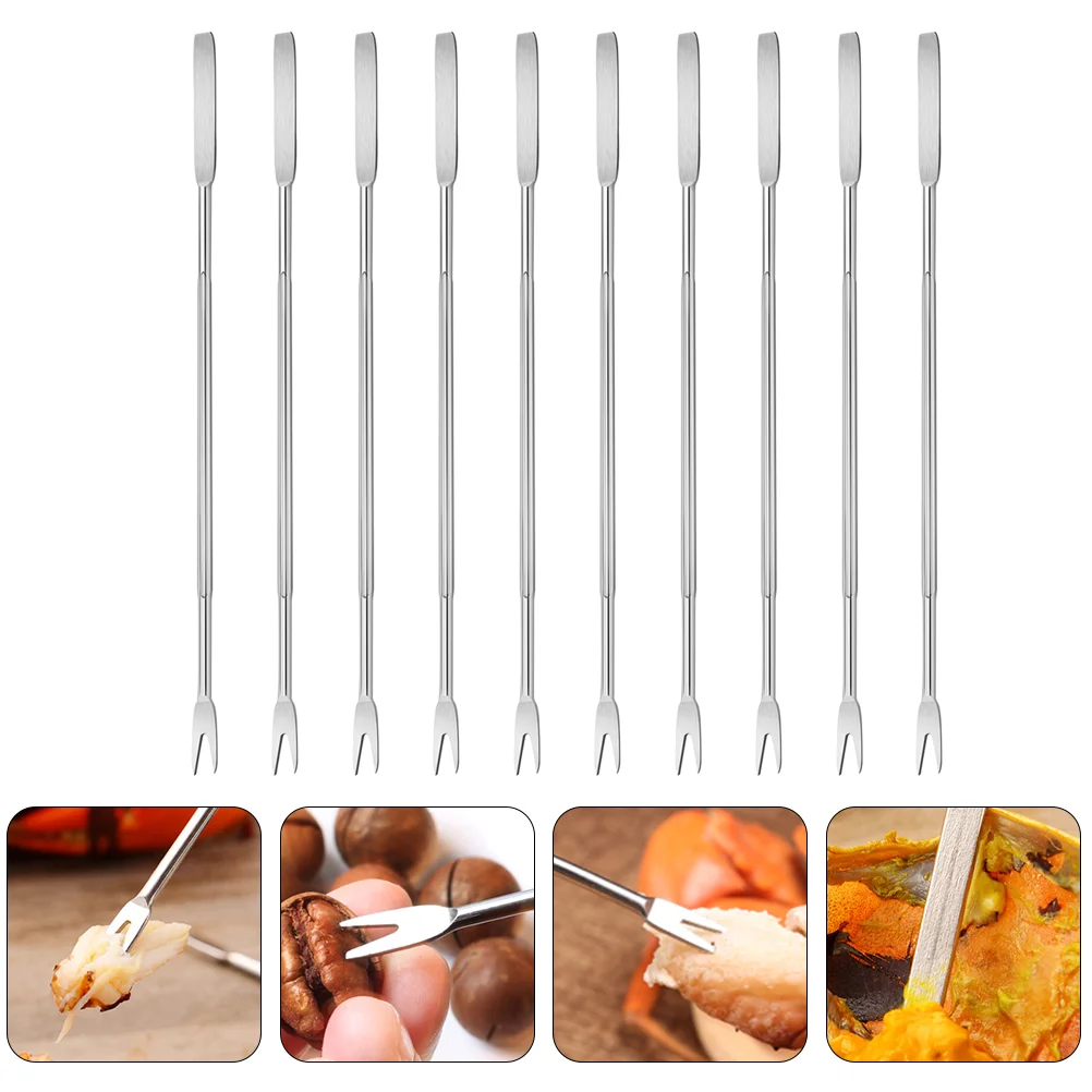 Forks Seafood Picks Crab Ministeel Stainless Oysters Picker Toothpicks Appetizers Fruit Cocktail Tasting Leg Multipurpose Fork