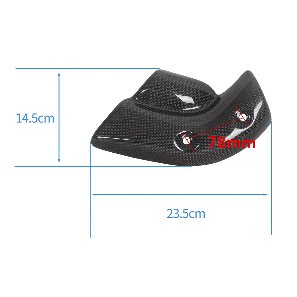 MOTO4U For Ducati 748 916 996 998 78MM Carbon Fiber Heat Shield Exhaust Cover Protector Motorcycle Modification