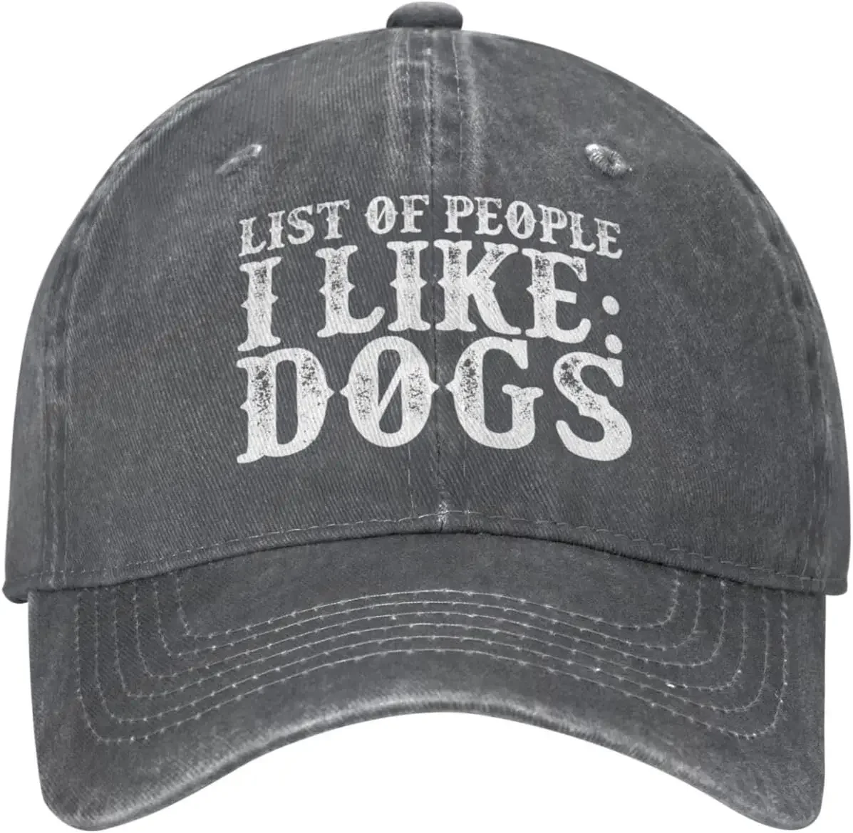 List of People I Like_ Dogss Hat for Men Dad Hat Graphic Caps