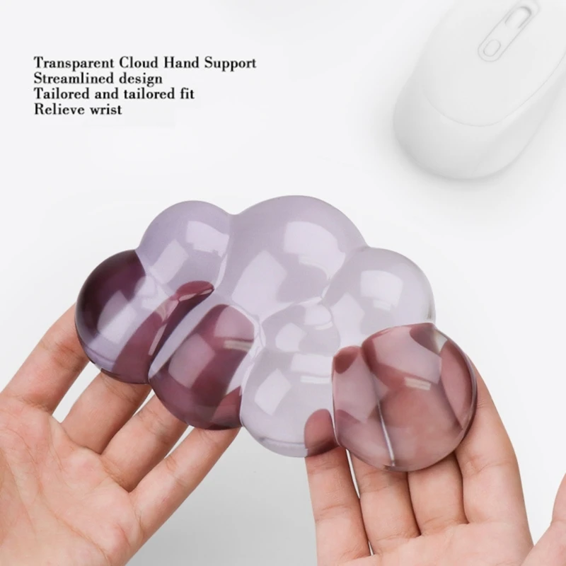 Gel di raffreddamento a forma di nuvola Tastiera Mouse Supporto per polso Set di cuscinetti in silicone lavabile antiscivolo Ergonomia Accessori per ufficio