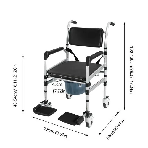 ​ ​ Sedia da doccia pieghevole regolabile in altezza con bidet Capacità di 352 libbre Regolazione dell'altezza a 3 livelli per anziani disabili ​ ​