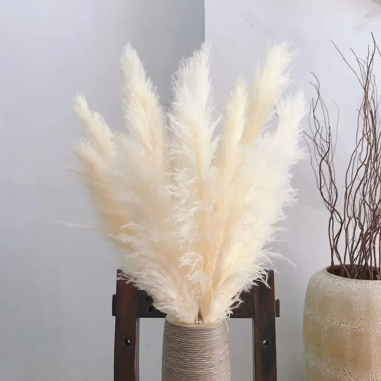 Natural Dried Pampas Grass Fluffy, Soft,Tall,Large,Elegant for Arrangements, Wedding Decoration, Home Decor, Bouquet Gift, 110cm