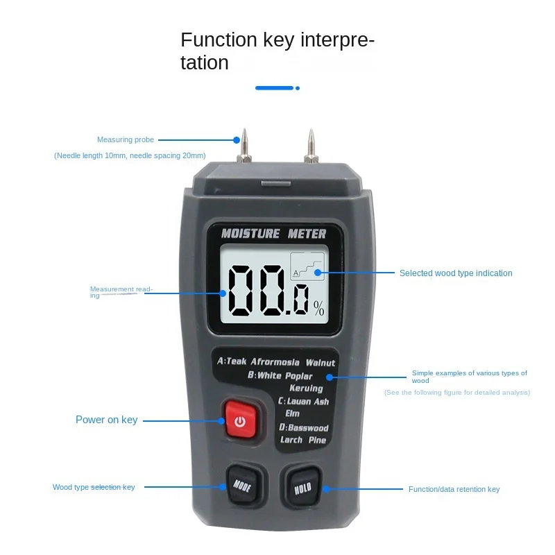

10pcs Wood Moisture Tester Moisture Content Tester Moisture Meter Moisture Meter