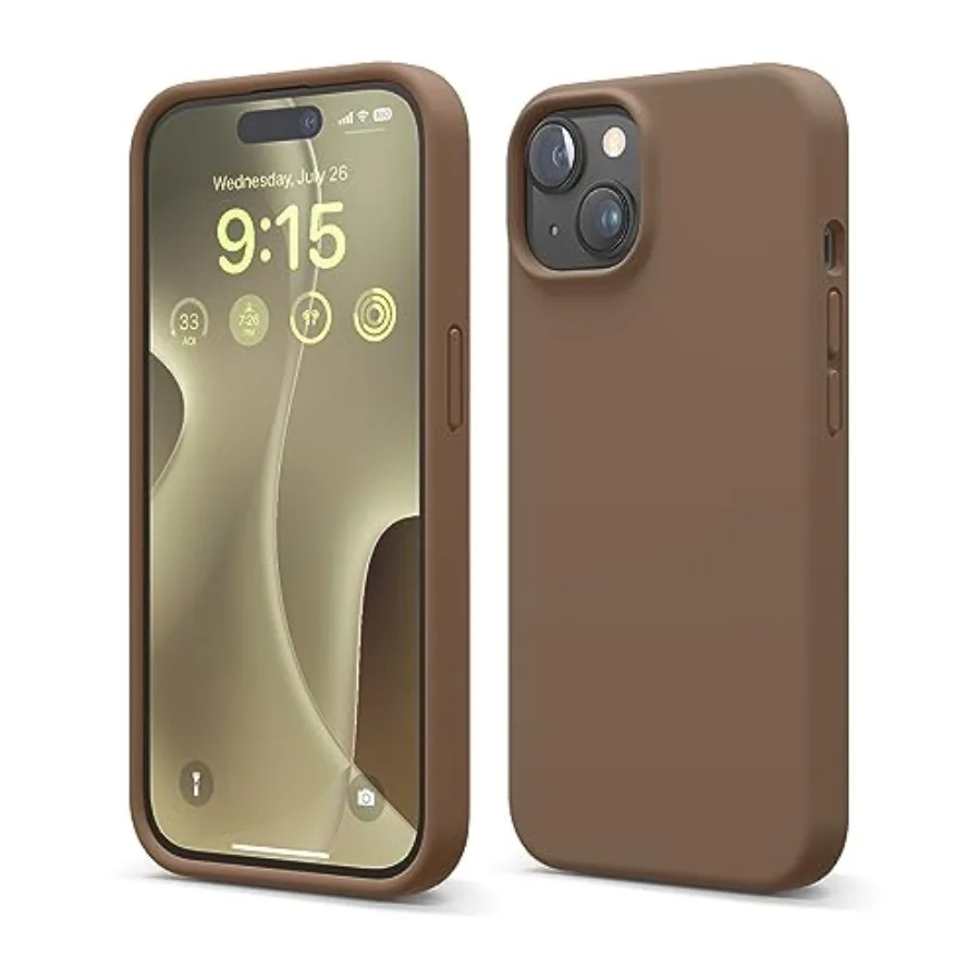 

Compatible with iPhone 15 Case, Liquid Silicone Case, Full Body Protective Cover, Shockproof, Slim Design, Anti-Scratch Soft Mi