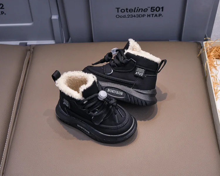 Herbst-Winter-Kinderschuhe Baby Mädchen Jungen Schneestiefel Outdoor Kleinkind Kinder Sneakers Weichsohlige Rutschfeste Plüschstiefel für Säuglinge – Detail 8
