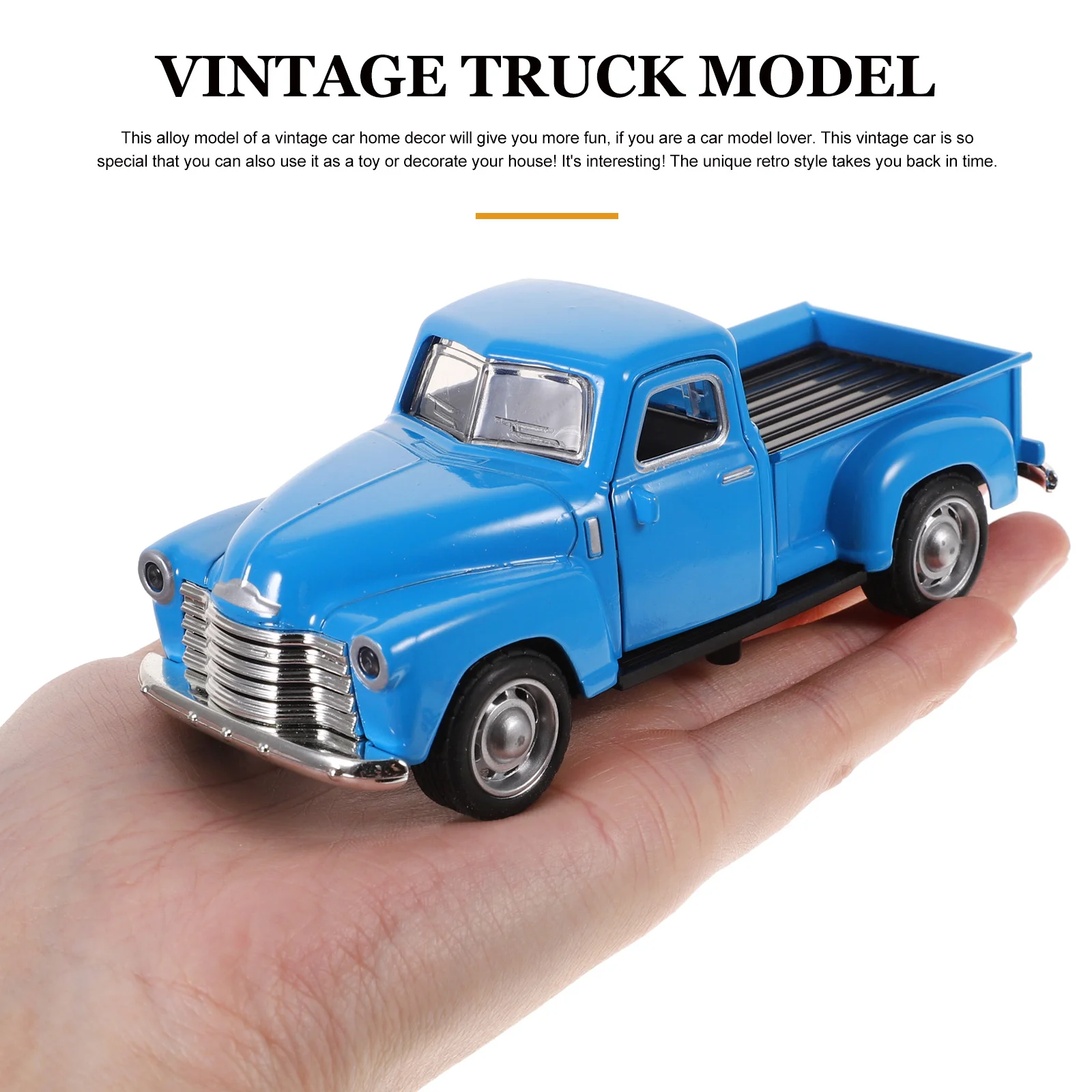 Alloy Car Model Truck Decor Vintage Ornament Desktop for Decoration Home Pickup Old Stylish