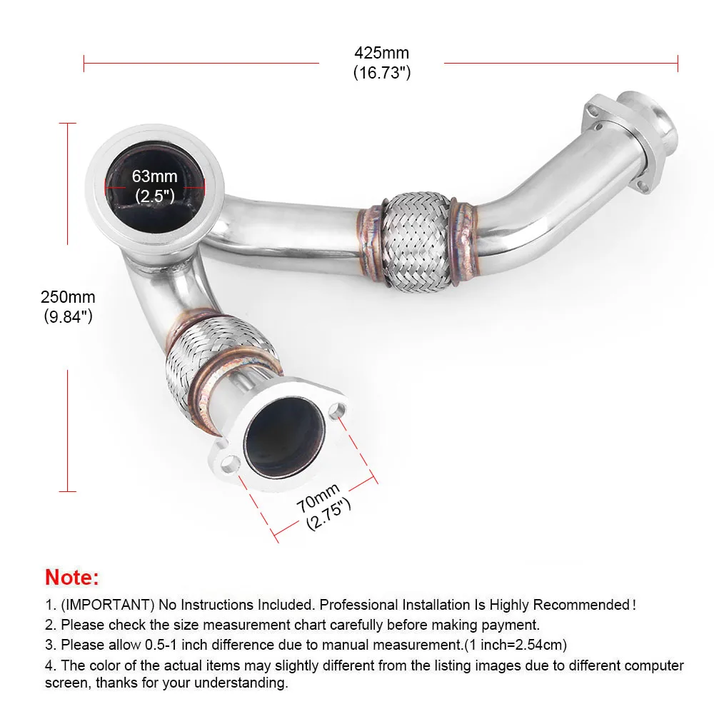 

Brand New 679-011 Intercooler Pipe Turbocharger Y-Pipe Up Pipe Kit with Gasket For Ford 2003-2007 F250 F350 F450 F550