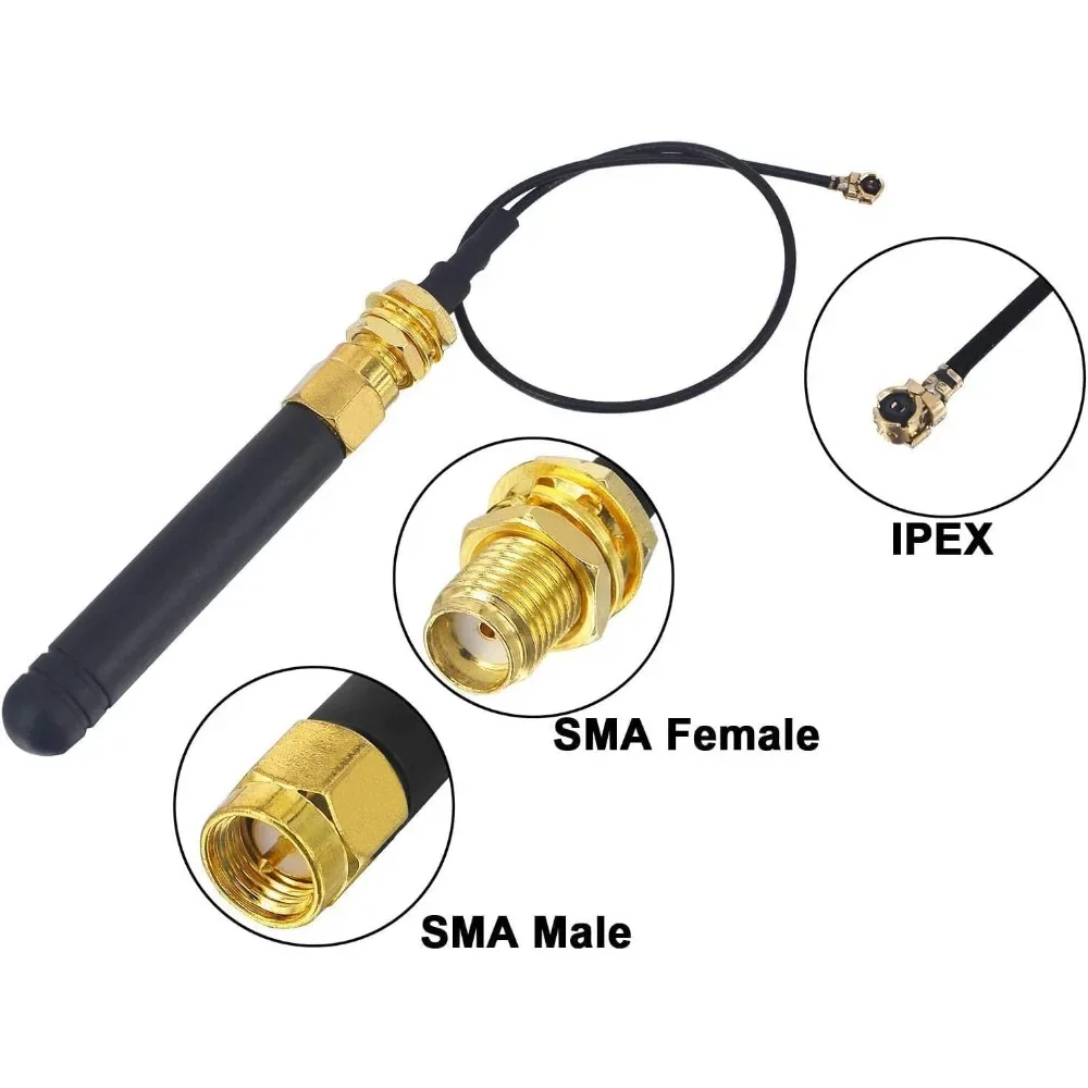 915MHz LoRa Antenna U.FL IP-EX to SMA Connector Pigtail 2dBi Suitable For ESP32 Lora Board Lora32u4 II Wifi Lora32 15cm
