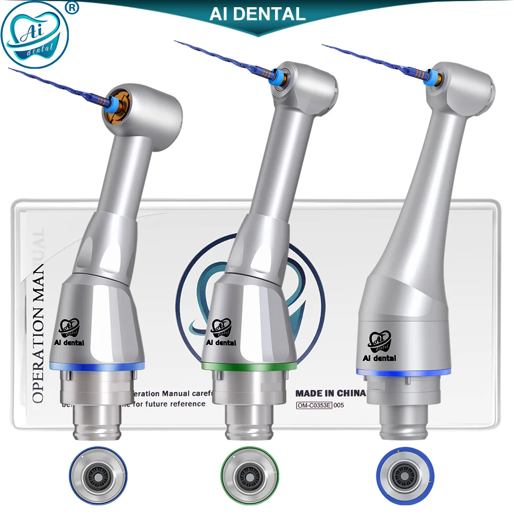 Dental Contra Angle 16:1/6:1/1:1 Reduction Endodontic Handpiece Head Push Button Accessories for Wireless Endo Motor Spare Parts