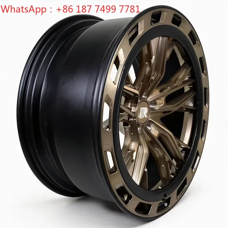 Custom 2 Piece 5 Lug Forged Wheels 15 16 17 18 19 20 22 Inch 5x114.3 5x120 5x112 4x100 5x114.3 Alloy 10 Spoke Car Forged Rims
