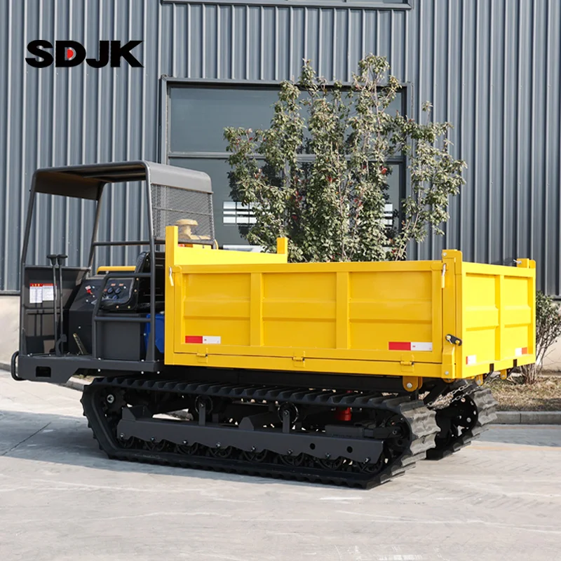 SDJK 800kg 1T Crawler Mini Dumper 1.5T 3T 4T 8T Customized Small Rubber Transport Dumper Mini Tracked Dumper