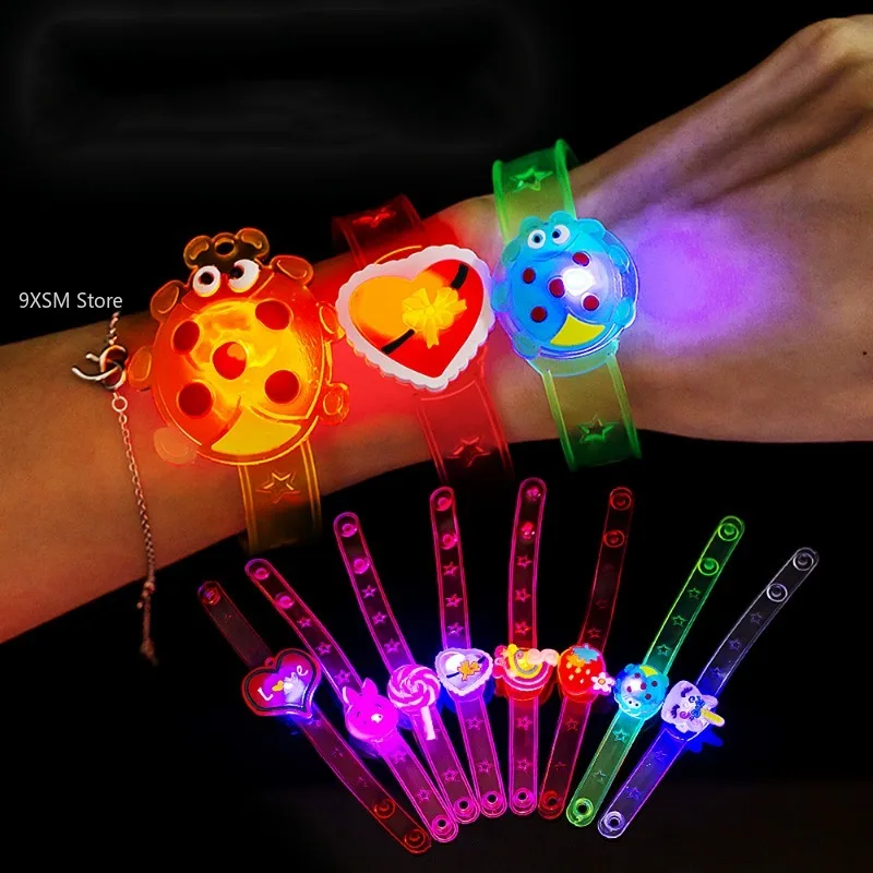 1PC Kids Birthday Party Supplies LED Cartoon Light Up Watch Toys Boys Girls Wedding Guest Souvenirs Christmas Party Gifts