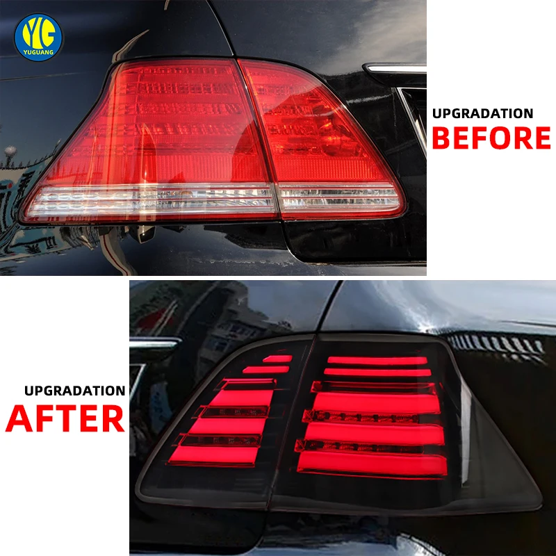 For Toyota Crown 2003 2009 Auto Parts Taillight Rear Lamp Spare Parts Full LED Red & Clear Stop Lamp Light LED Taillamp