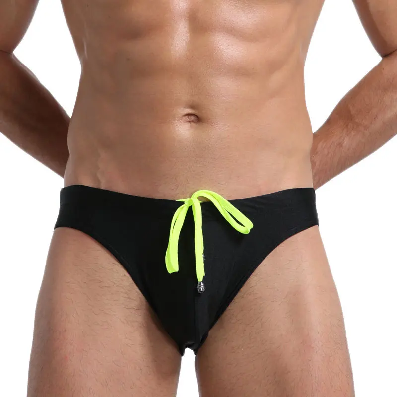 Men's Swimming Trunks Summer Quick Drying Beach Briefs Underwear U Convex Pouch Lingerie Underpants High Elastic Panties