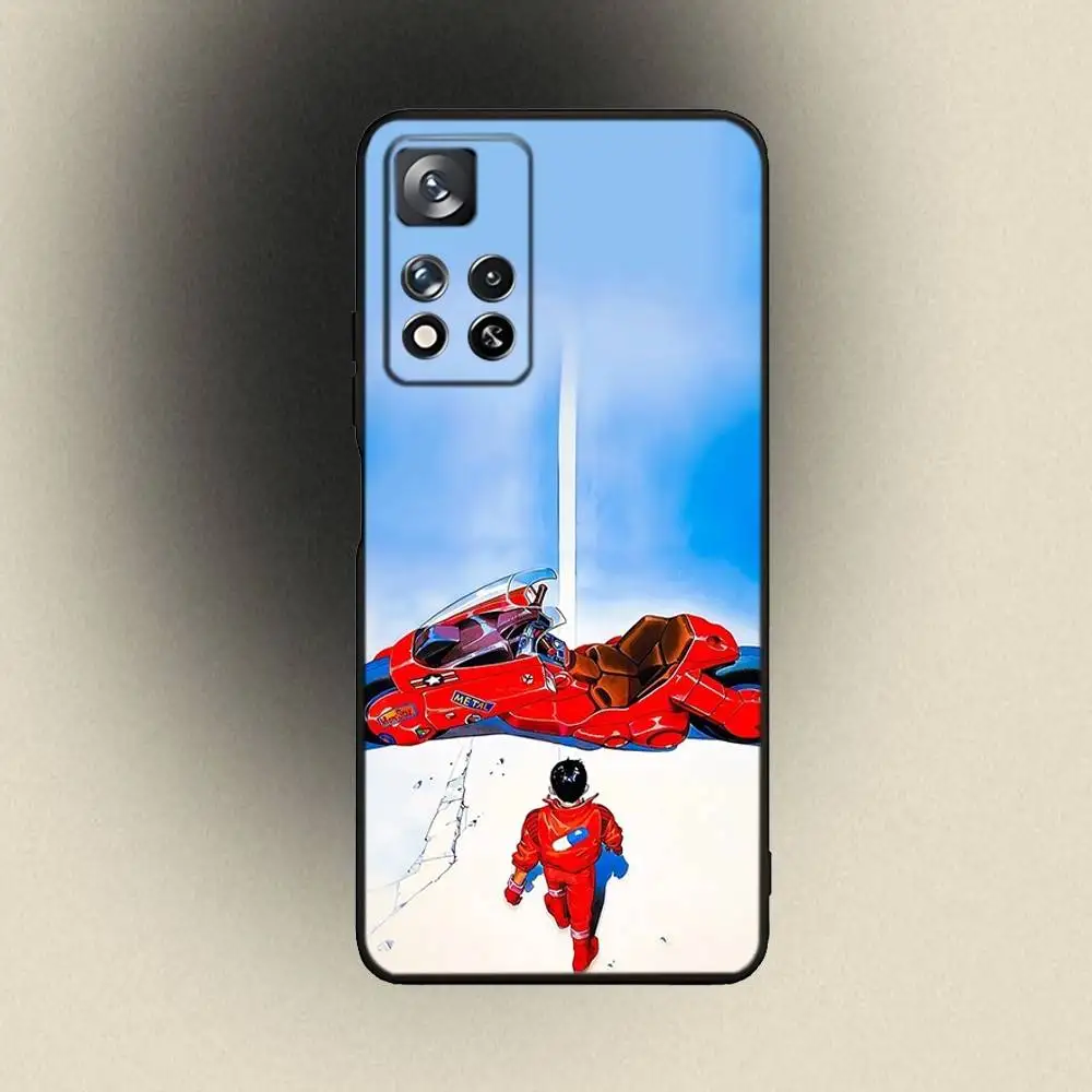 أنيمي أكيرا الأحمر بارد حالة الهاتف لسامسونج غالاكسي A 91,80,73,72,53,52,51,22,5G، زائد، J، ملاحظة غطاء أسود ناعم