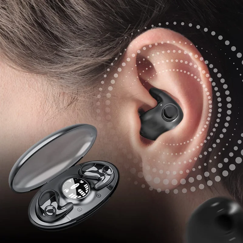 Invisible Sleep Wireless Earphone Bluetooth 5.3 Hidden Earbuds Lightweight Waterproof Noise Proof Touch Control Headphones