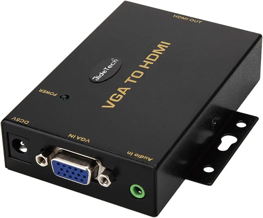 VGA to HDMI Converter with Audio Port for PC Laptop Projector 1080P Full HD Plug & Play