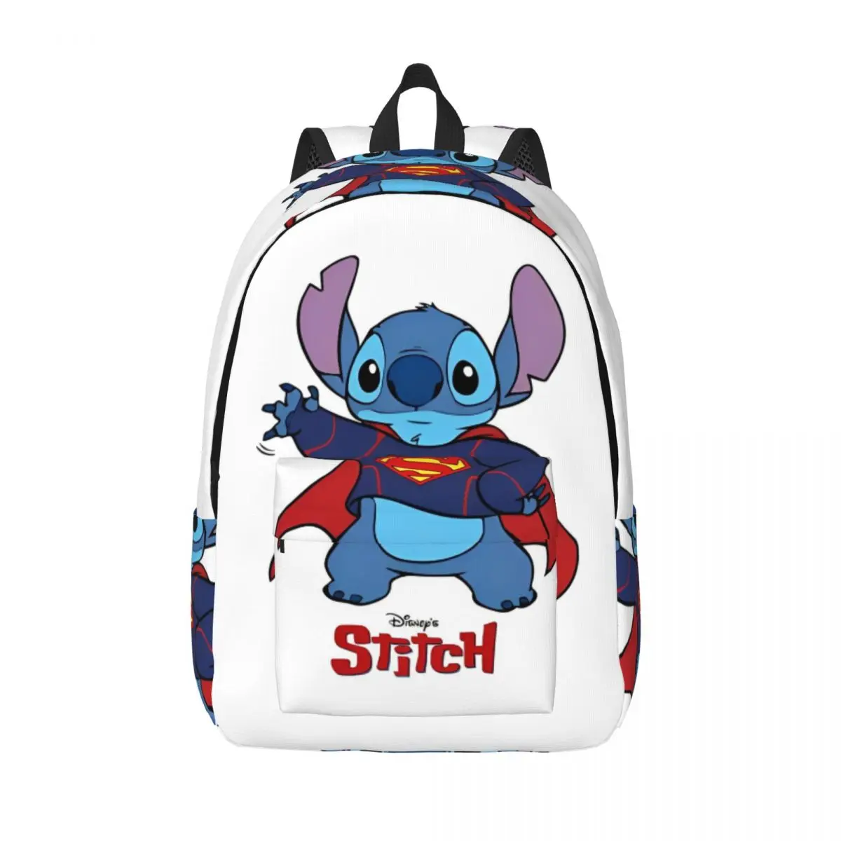 Mochila de Superman Stitch, mochila de viaje para estudiantes de escuela primaria y secundaria, bonita mochila de dibujos animados para adolescentes