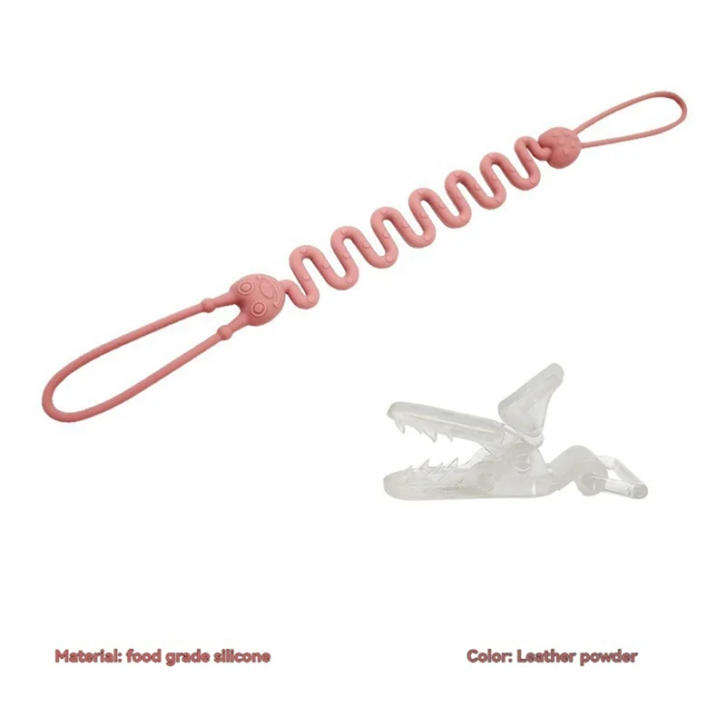 مجموعة مشابك دمية من السيليكون AS96، عبوتان، حامل سلسلة لهاية عالمي للأولاد والبنات