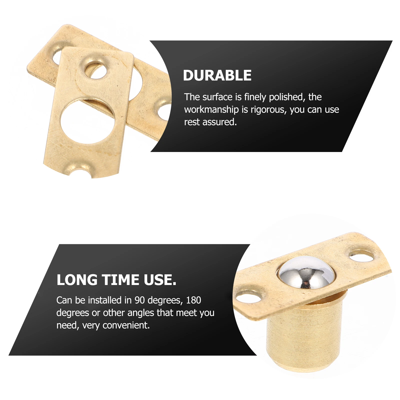 

10 Pcs Kitchen Cabinets Door Bead Ball Catch Latch Replace Closer Adjustable Golden Hardware