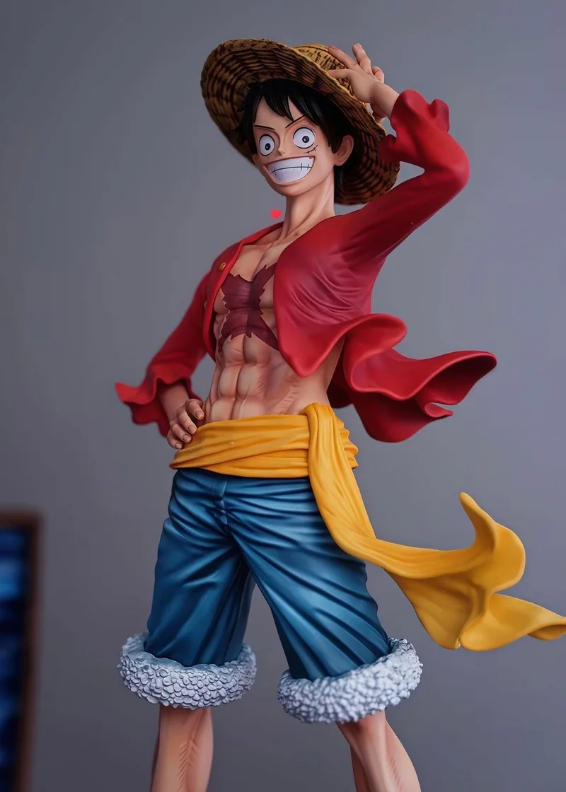 24cm One Piece Manga Ukryty Kapelusz Luffy Anime Model Gk Ręcznie Robiony Model Modny Gadżet Zabawka Prezent