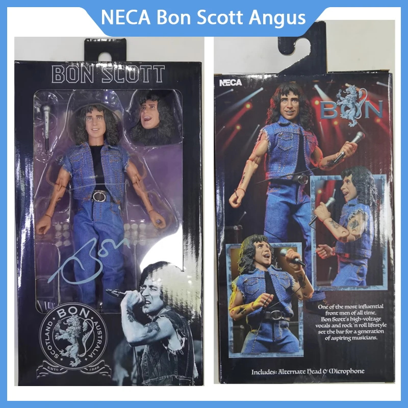 

Originate Neca Figure Rock Star Bon Scott Angus Action Figure Model Collection Toy Christmas Gifts Originate In Stock