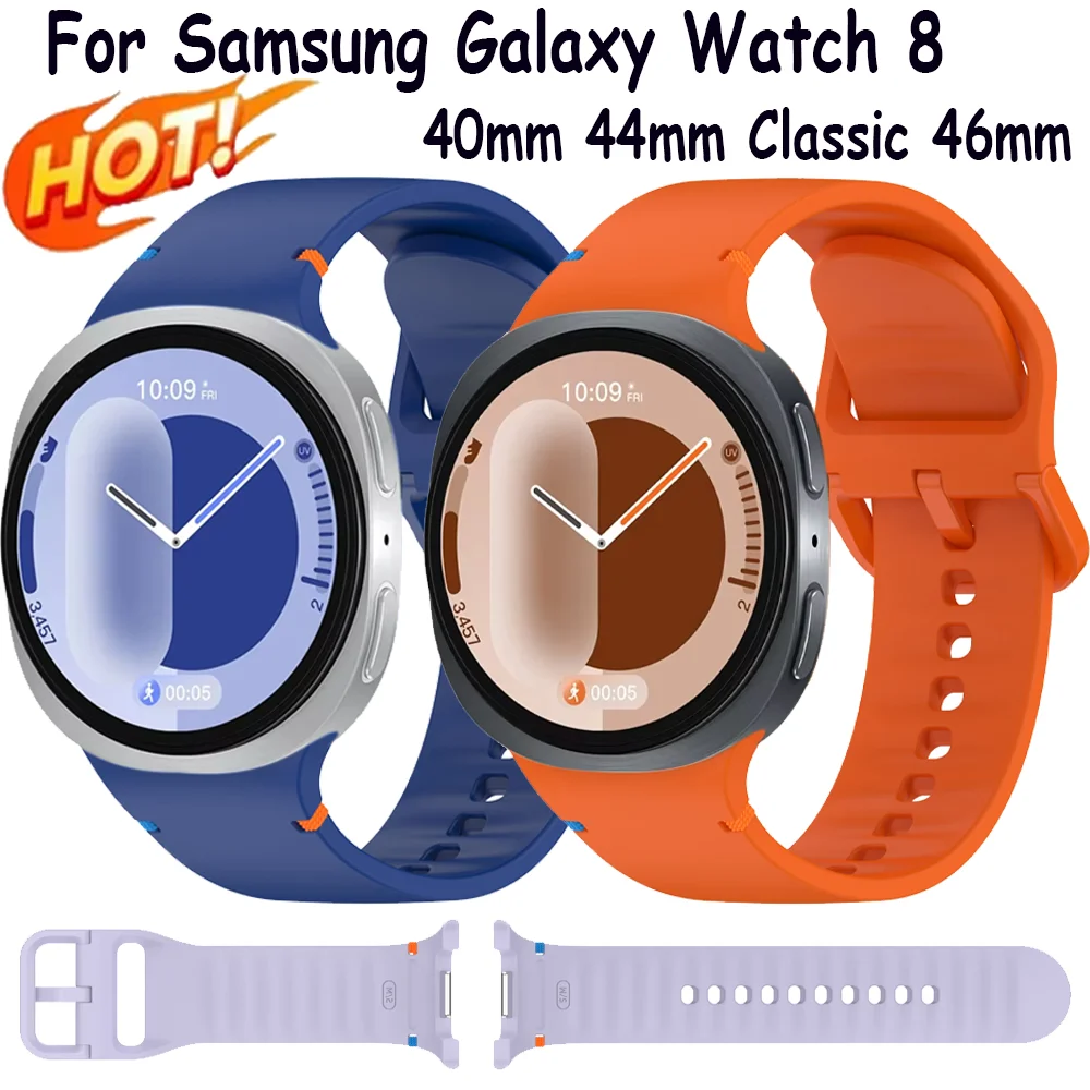 سوار سيليكون رسمي لساعة سامسونج جالاكسي 8 40 ملم 44 ملم 1:1 سوار معصم لساعة جالاكسي 8 كلاسيك 46 ملم كوريا