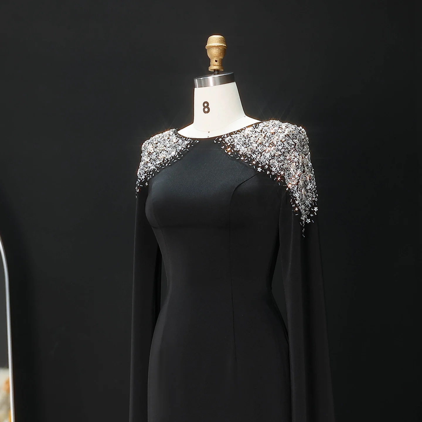 Sharon Said Elegantes Weißes Meerjungfrauenkleid Dubai Abendkleid Damen Hochzeitsfeier Umhangärmel Muslimische Formelle Kleider SF280 Maßanfertigung – Detail 21