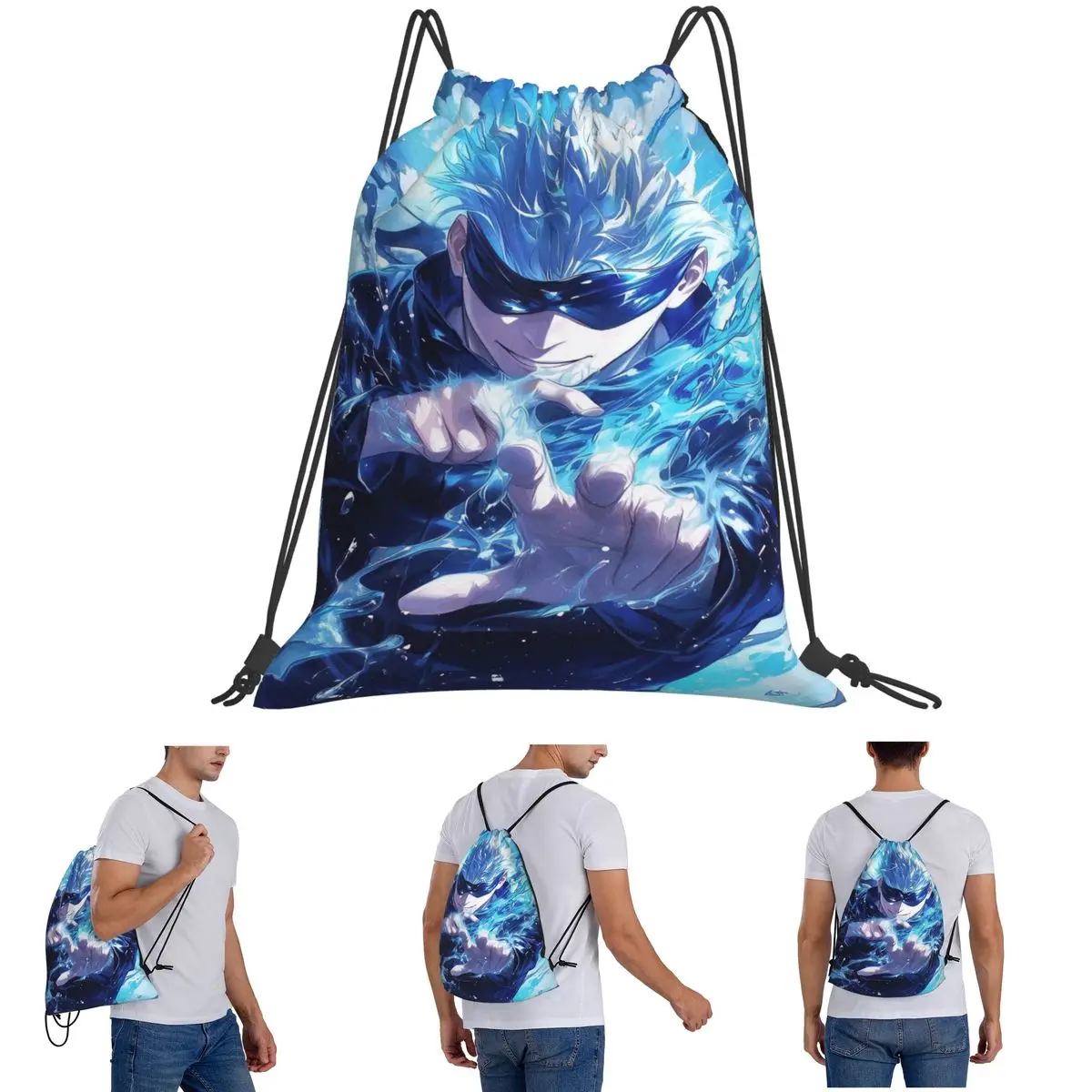 

Рюкзаки Jujutsu Kaisen Gojo Satoru, модные сумки на шнурке, сумка для обуви, сумки для книг для путешествий, школы