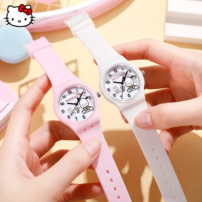 Kawaii Sanrio Pochacco Watch Anime Kids Gift Anime Cartoon Learning Waterproof Fashion Watch Leisure Sports Smart Bracelet Toy