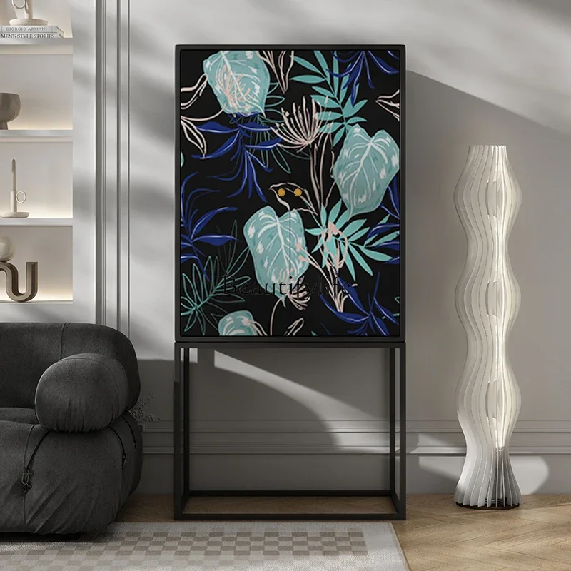 

ls 27 French medieval light luxury multi-functional cloakroom bedside table hotel homestay wardrobe