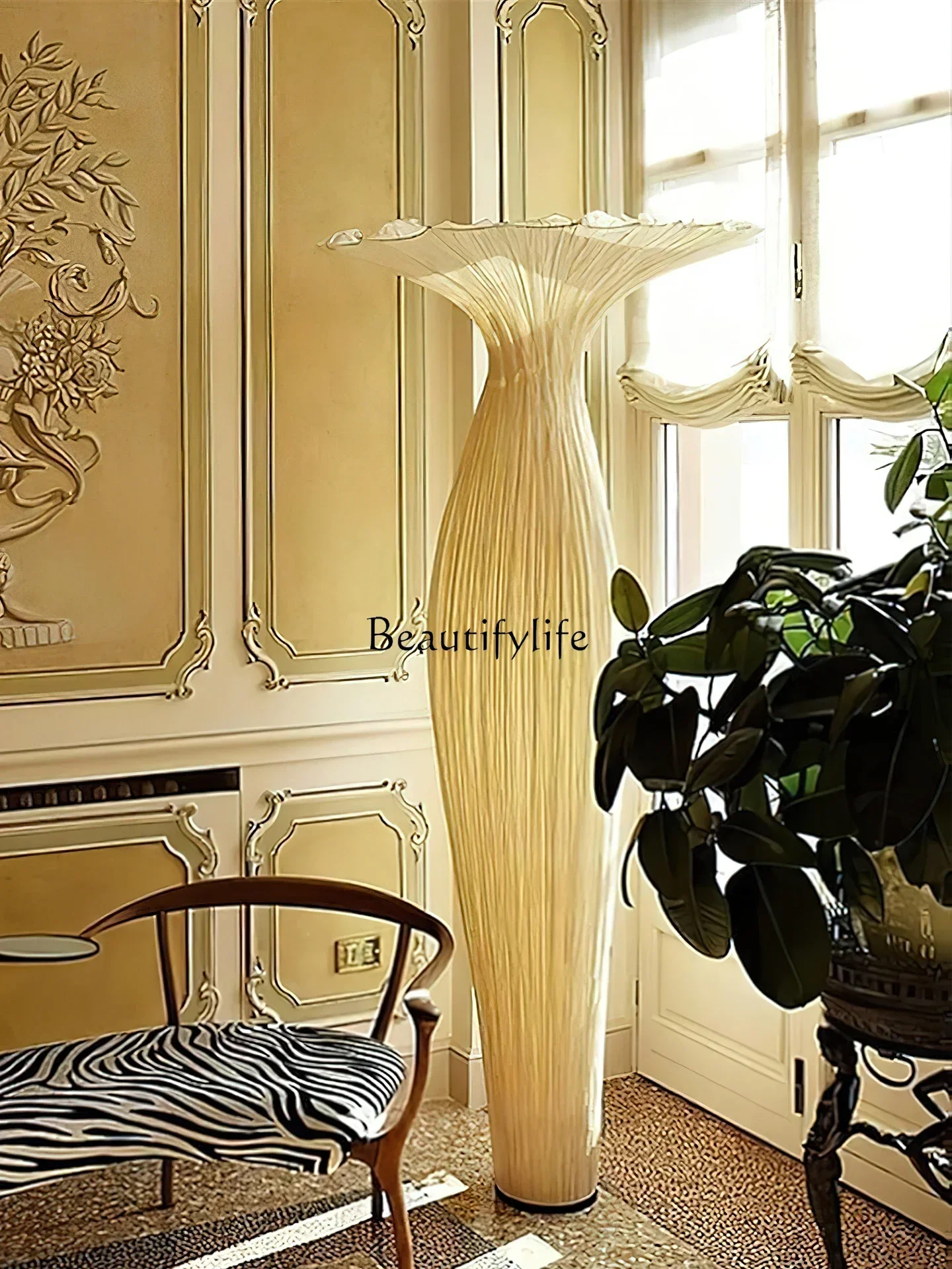 

z.Living room vase decoration floor-to-ceiling Nordic style sofa atmosphere bedroom vertical simple