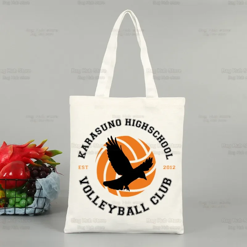 Haikyuu Oya Oya Oya Manga Shopping Bag Shopper Shoyo Kuroo Bokuto Volleyball Anime Eco Canvas Shopper Bolsas De Tela Bag Shoping