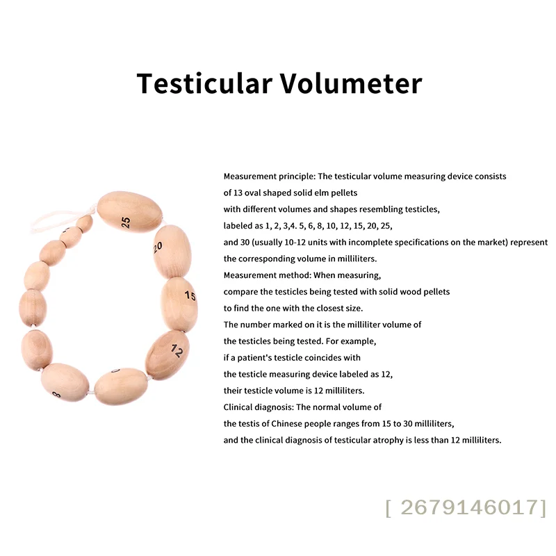 

【YY26】12 Size Wooden Orchidometer Testis Volume Meter Testis Volume Measurement For Testis Size Measure Male Tanner Stage