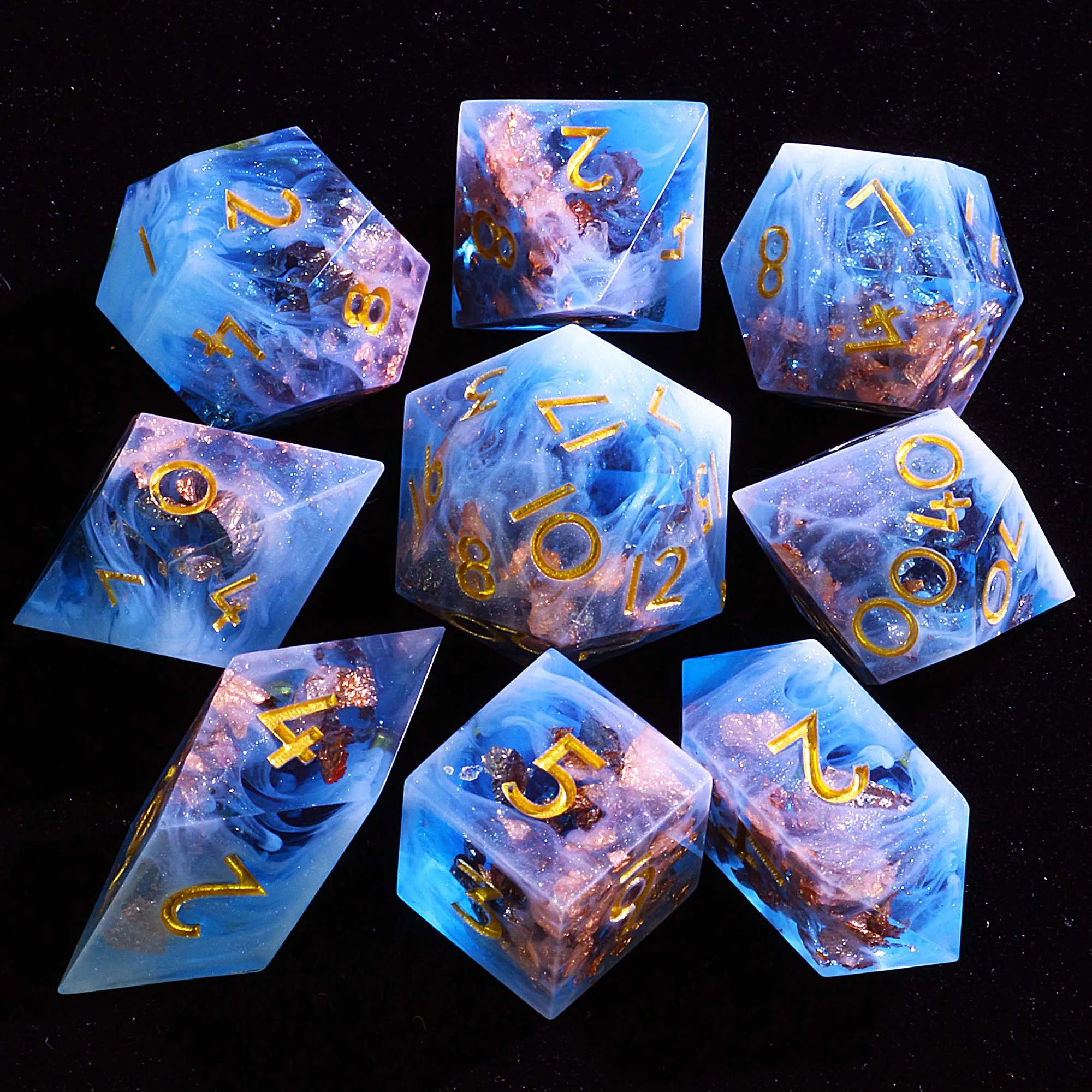 

9 Polyhedral D&D Dice Sets Cloud Palace of Sky Dragon