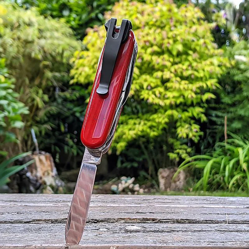 CNC 6-Farben Edelstahl-Material mit Schraubmesser, Taschenclip und Rückenklemme für 91MM Victorinox Schweizer Taschenmesser Ersatzteil – Detail 5