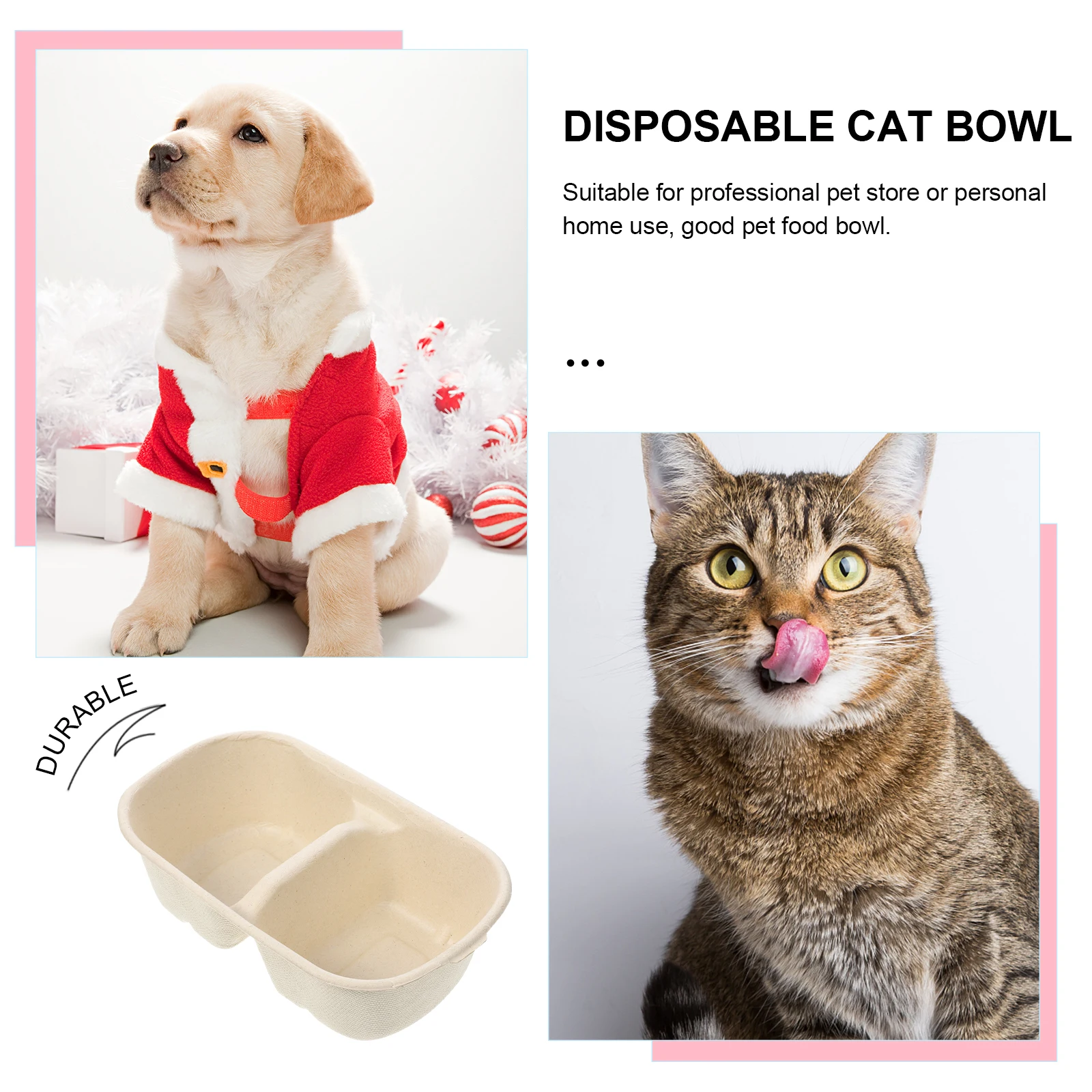 

Disposable 700ml Water Food for Cats Dogs Multi function Bowls Daily Use Convenient Pet Feeding Bowls Supplies