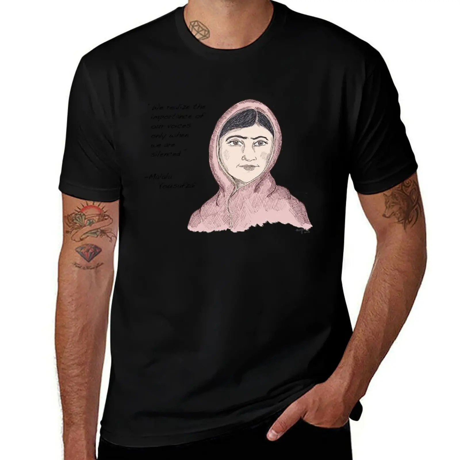 shirt Voices Malala t t Yousafzai T-Shirt man man plain - shirt (color) summer