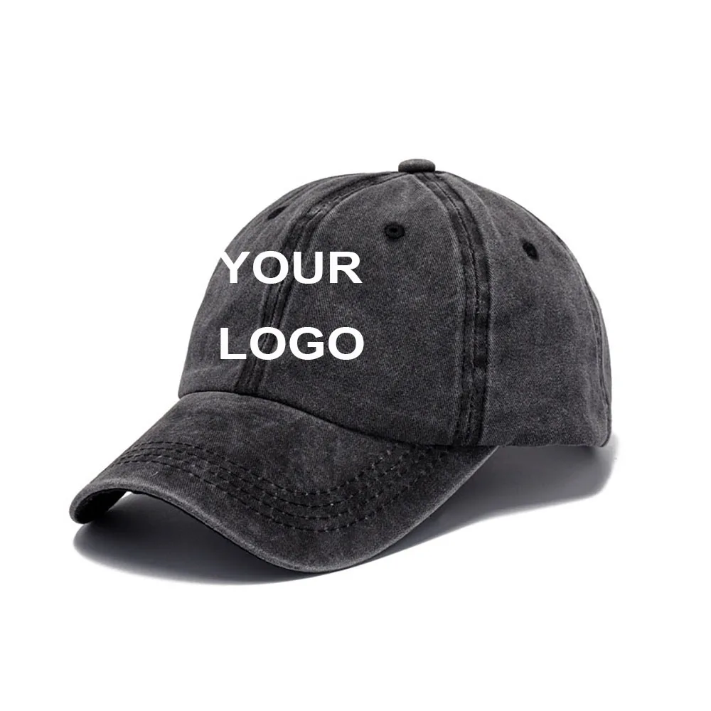 للجنسين خمر قبعة بيسبول قطنية مغسولة شعار مخصص مطرزة Snapback قابل للتعديل لينة ظلة قبعة الرجعية