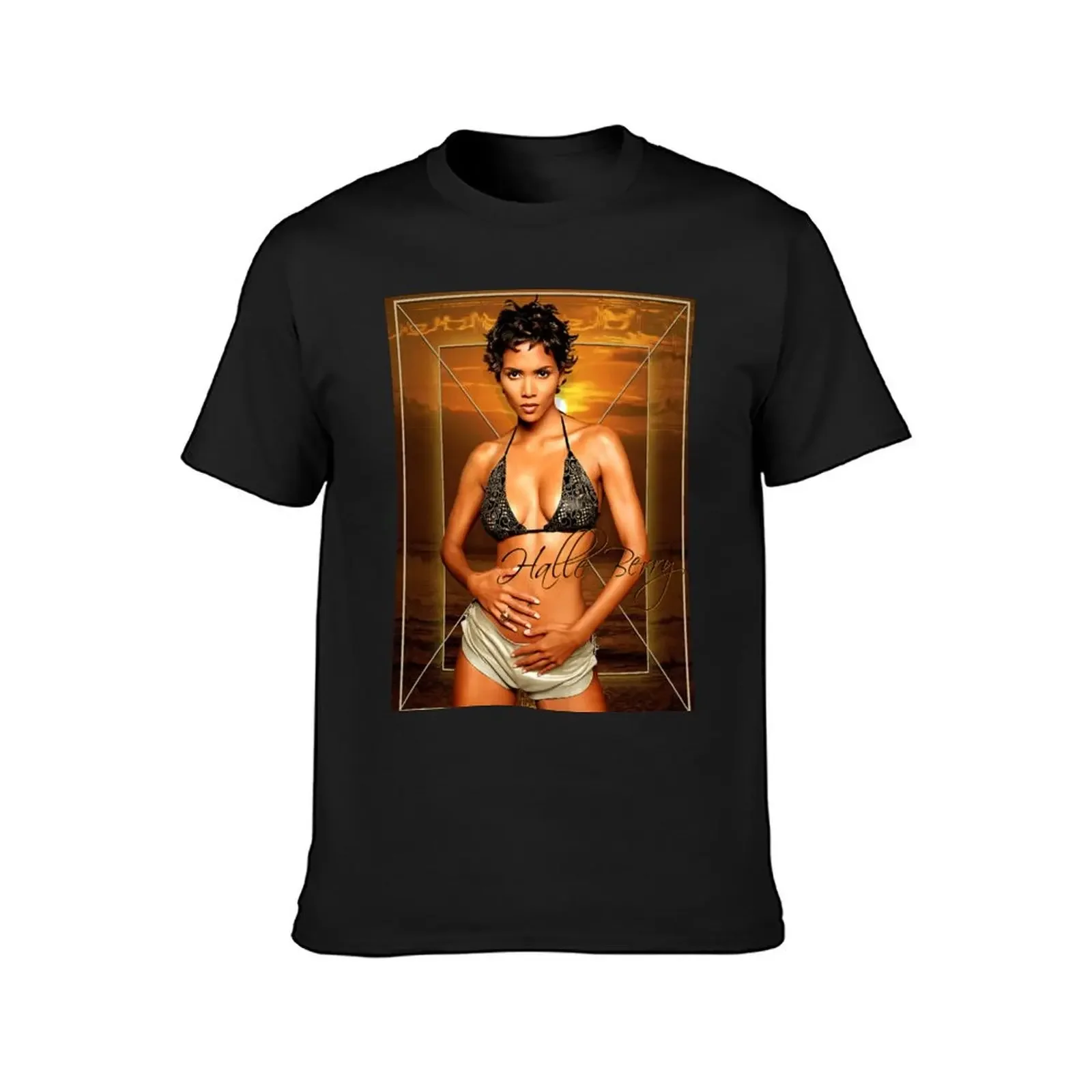 Halle Berry Poster T-Shirt cotton graphic tees graphic t shirts vintage t shirts fruit of the loom mens t shirts