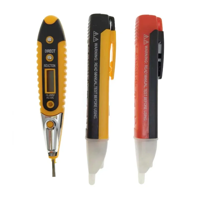 Indicador elétrico ac 90-1000v tomada sem contato parede ac tomada de energia detector de tensão sensor testador caneta led lápis de teste de luz